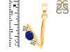 Lapis & White Topaz Alphabet V Pendant LLP-RDA-74.