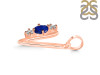 Lapis & White Topaz Alphabet V Pendant LLP-RDA-74.