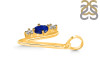 Lapis & White Topaz Alphabet V Pendant LLP-RDA-74.