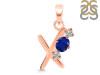 Lapis & White Topaz Alphabet X Pendant LLP-RDA-76.
