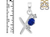 Lapis & White Topaz Alphabet X Pendant LLP-RDA-76.