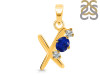 Lapis & White Topaz Alphabet X Pendant LLP-RDA-76.
