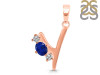 Lapis & White Topaz Alphabet Y Pendant LLP-RDA-77.