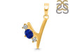 Lapis & White Topaz Alphabet Y Pendant LLP-RDA-77.