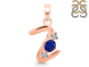 Lapis & White Topaz Alphabet Z Pendant LLP-RDA-78.