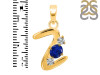 Lapis & White Topaz Alphabet Z Pendant LLP-RDA-78.