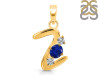 Lapis & White Topaz Alphabet Z Pendant LLP-RDA-78.