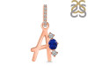 Lapis & White Topaz Alphabet A Pendant LLP-RDA-79.