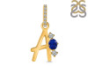 Lapis & White Topaz Alphabet A Pendant LLP-RDA-79.