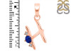 Lapis & White Topaz Alphabet H Pendant LLP-RDA-8.