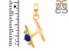 Lapis & White Topaz Alphabet H Pendant LLP-RDA-8.