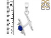 Lapis & White Topaz Alphabet H Pendant LLP-RDA-8.