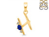Lapis & White Topaz Alphabet H Pendant LLP-RDA-8.
