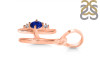 Lapis & White Topaz Alphabet H Pendant LLP-RDA-8.
