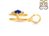 Lapis & White Topaz Alphabet H Pendant LLP-RDA-8.