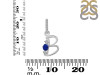 Lapis & White Topaz Alphabet B Pendant LLP-RDA-80.