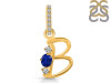 Lapis & White Topaz Alphabet B Pendant LLP-RDA-80.