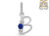 Lapis & White Topaz Alphabet B Pendant LLP-RDA-80.