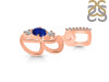 Lapis & White Topaz Alphabet B Pendant LLP-RDA-80.