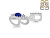 Lapis & White Topaz Alphabet B Pendant LLP-RDA-80.