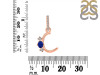 Lapis & White Topaz Alphabet C Pendant LLP-RDA-81.