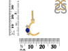 Lapis & White Topaz Alphabet C Pendant LLP-RDA-81.