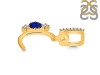 Lapis & White Topaz Alphabet C Pendant LLP-RDA-81.