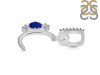 Lapis & White Topaz Alphabet C Pendant LLP-RDA-81.