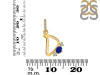 Lapis & White Topaz Alphabet D Pendant LLP-RDA-82.