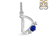 Lapis & White Topaz Alphabet D Pendant LLP-RDA-82.
