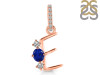 Lapis & White Topaz Alphabet E Pendant LLP-RDA-83.