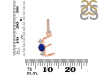 Lapis & White Topaz Alphabet E Pendant LLP-RDA-83.