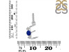 Lapis & White Topaz Alphabet E Pendant LLP-RDA-83.
