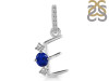 Lapis & White Topaz Alphabet E Pendant LLP-RDA-83.