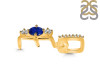Lapis & White Topaz Alphabet E Pendant LLP-RDA-83.
