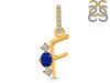 Lapis & White Topaz Alphabet F Pendant LLP-RDA-84.