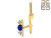 Lapis & White Topaz Alphabet H Pendant LLP-RDA-86.