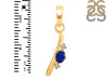 Lapis & White Topaz Alphabet I Pendant LLP-RDA-9.