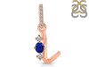 Lapis & White Topaz Alphabet L Pendant LLP-RDA-90.