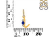 Lapis & White Topaz Alphabet L Pendant LLP-RDA-90.