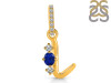 Lapis & White Topaz Alphabet L Pendant LLP-RDA-90.