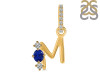 Lapis & White Topaz Alphabet M Pendant LLP-RDA-91.