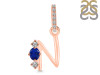 Lapis & White Topaz Alphabet N Pendant LLP-RDA-92.