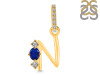 Lapis & White Topaz Alphabet N Pendant LLP-RDA-92.