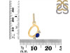 Lapis & White Topaz Alphabet O Pendant LLP-RDA-93.