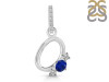 Lapis & White Topaz Alphabet O Pendant LLP-RDA-93.
