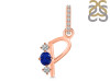 Lapis & White Topaz Alphabet P Pendant LLP-RDA-94.