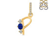 Lapis & White Topaz Alphabet P Pendant LLP-RDA-94.