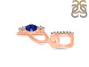 Lapis & White Topaz Alphabet P Pendant LLP-RDA-94.