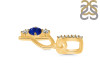Lapis & White Topaz Alphabet P Pendant LLP-RDA-94.